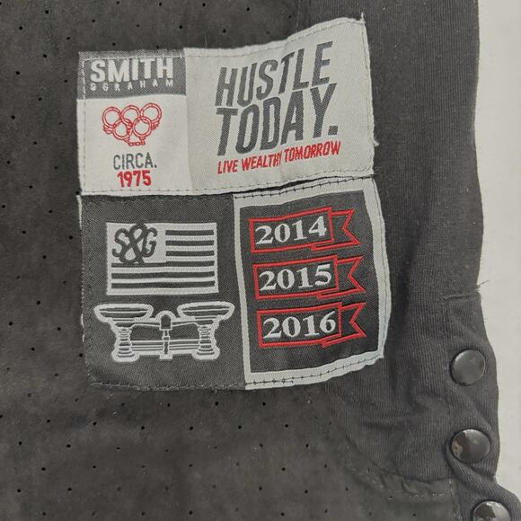 Smith And Graham Mens 2XL Short Sleeve Black/Gray Printed Shirt Hustle Today - Picture 4 of 10